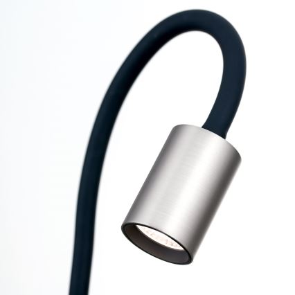 Lampă LED flexibilă de masă cu clemă KURT LED/5W/230V argintiu