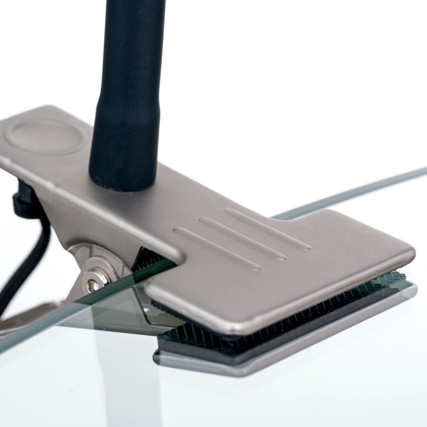 Lampă LED flexibilă de masă cu clemă KURT LED/5W/230V argintiu