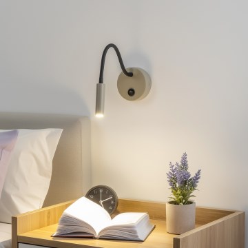 Lampă LED flexibilă de perete Brilagi MAYA LED/3W/230V 4000K bej