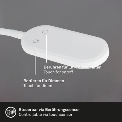 Lampă LED flexibilă dimabilă de perete Briloner 2177016 LED/6W/230V alb