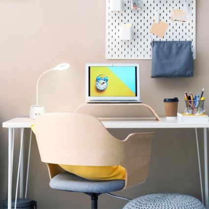 Lampă LED flexibilă reîncărcabilă dimabilă de masă LUSIA LED/5W/5V 3000/4000K 1200 mAh alb