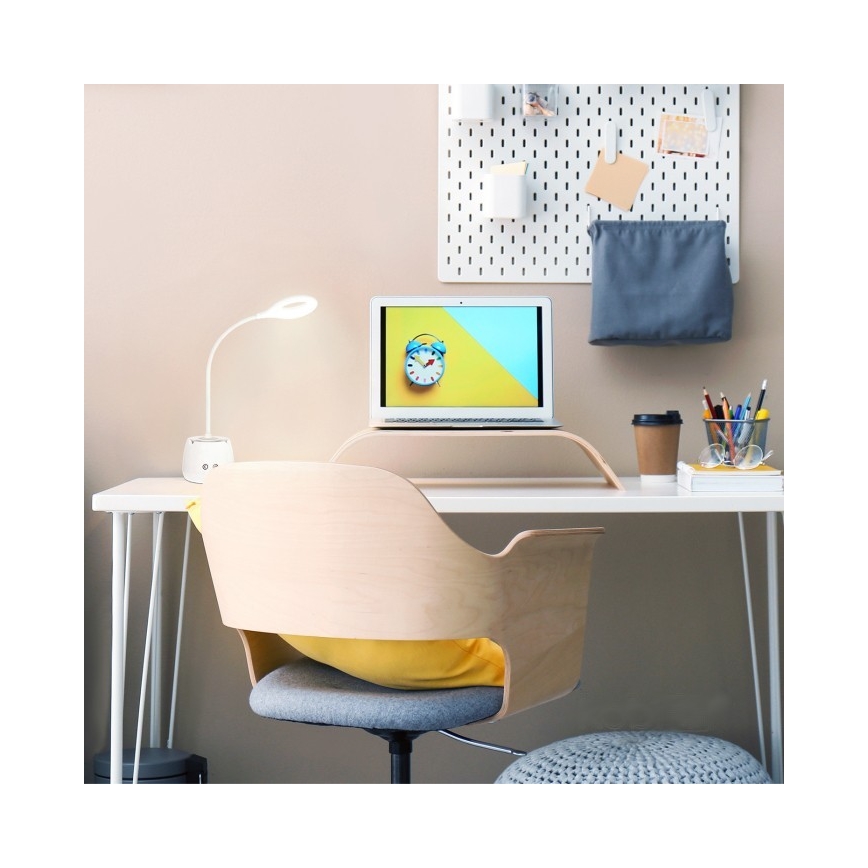 Lampă LED flexibilă reîncărcabilă dimabilă de masă LUSIA LED/5W/5V 3000/4000K 1200 mAh alb