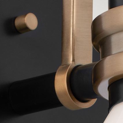 Lampă LED de perete pentru baie Kichler FARUM 1xG9/3W/230V IP44 negru/alamă