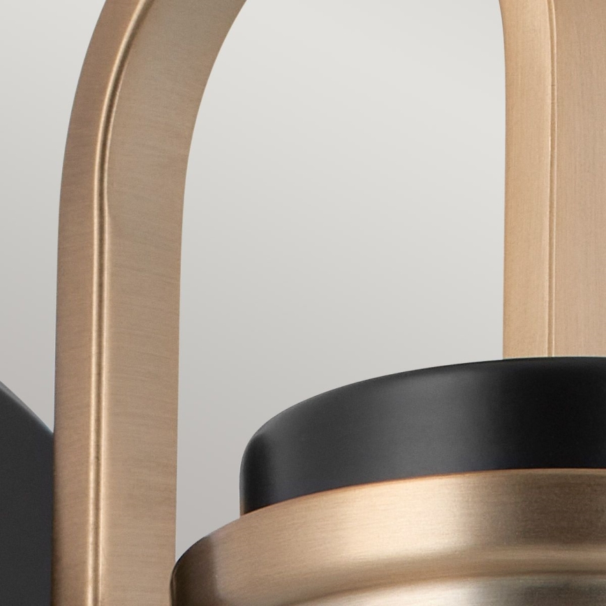 Lampă LED de perete pentru baie Kichler FARUM 1xG9/3W/230V IP44 negru/alamă