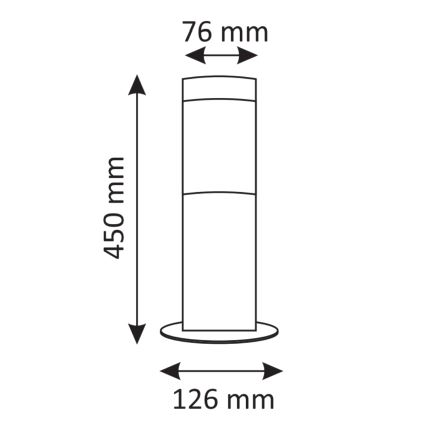 Lampă LED RGBW dimmabilă de exterior OSLO, 1xE27/6,5W/230V, 2700-6500K, Wi-Fi, 45 cm, IP44, antracit