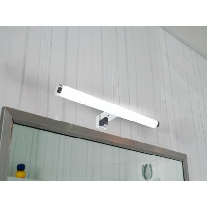Lampă LED pentru oglindă de baie, 8 W, 230 V, 30 cm, IP44, crom lucios