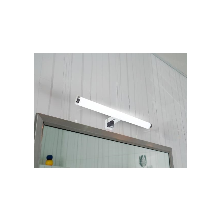 Lampă LED pentru oglindă de baie, 8 W, 230 V, 30 cm, IP44, crom lucios