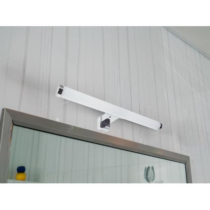 Lampă LED pentru oglindă de baie, 8 W, 230 V, 30 cm, IP44, crom lucios