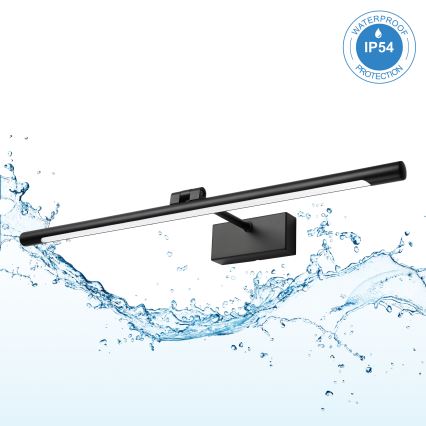 Lampă LED pentru oglindă de baie MIRROR, 8W/230V, 4000K, IP44, 60 cm, negru