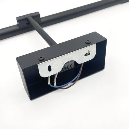 Lampă LED pentru oglindă de baie MIRROR, 8W/230V, 4000K, IP44, 60 cm, negru