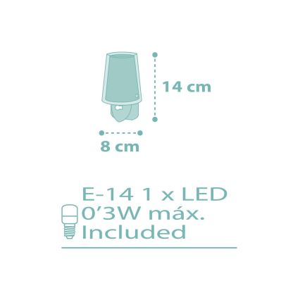 Lampă LED pentru priză Dalber 81175H DREAM FLOWERS 1xE14/0,3W/230V