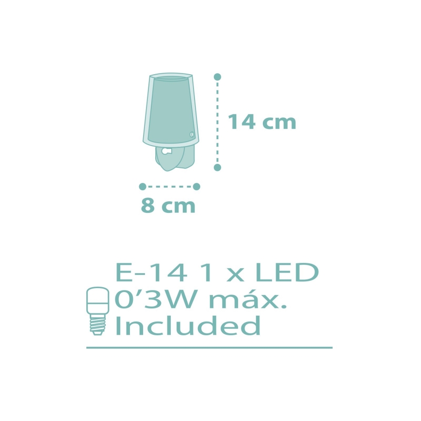 Lampă LED pentru priză Dalber 81175H DREAM FLOWERS 1xE14/0,3W/230V