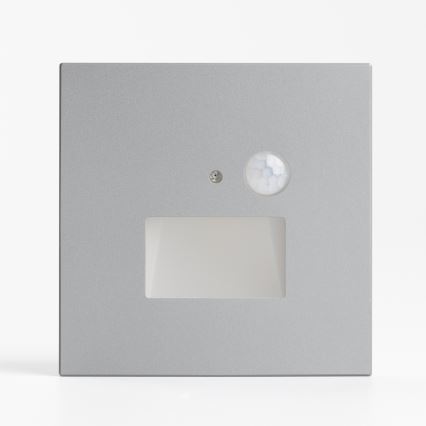 Corp de iluminat LED pentru scări cu senzor de mișcare și de crepuscul LED/1,5W/230V 3000/4000/6000K argintiu