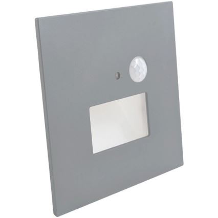 Corp de iluminat LED pentru scări cu senzor de mișcare și de crepuscul LED/1,5W/230V 3000/4000/6000K argintiu