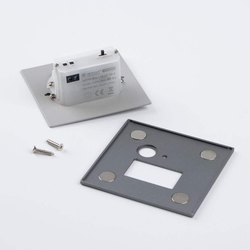 Corp de iluminat LED pentru scări cu senzor de mișcare și de crepuscul LED/1,5W/230V 3000/4000/6000K argintiu