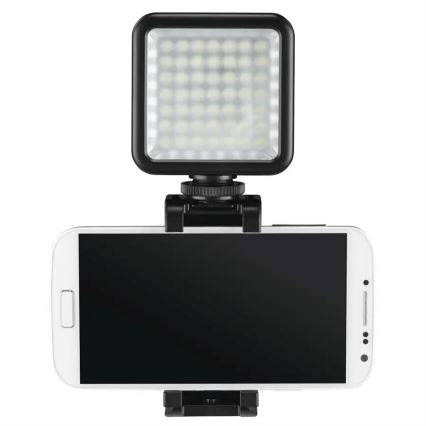 Lampă LED pentru telefoane, aparate de fotografiat și camere video LED/5,5W/2xAA Hama