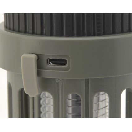 Lampă LED portabilă reîncărcabilă cu capcană pentru insecte LED/2W/1800mAh/3xAAA IPX4 verde