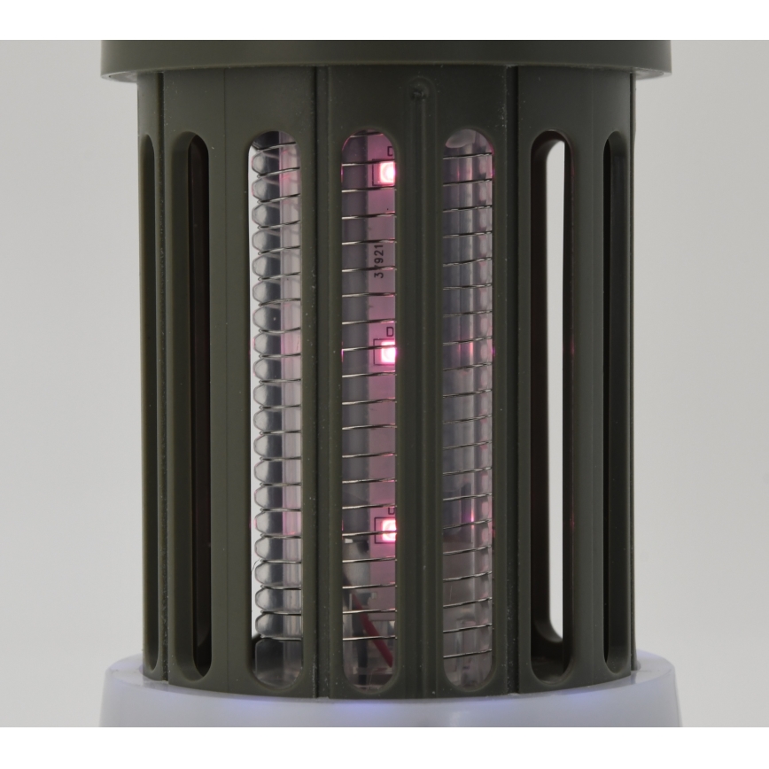 Lampă LED portabilă reîncărcabilă cu capcană pentru insecte LED/2W/1800mAh/3xAAA IPX4 verde