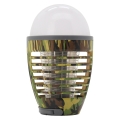 Lampă LED portabilă reîncărcabilă cu capcană pentru insecte LED/2W/3,7V IPX4 camuflaj