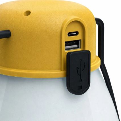 Lampă LED portabilă reîncărcabilă cu dimmer și funcție powerbank LUMINA MINIO LED/5V 1800 mAh IP44, galbenă