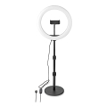 Lampă LED reglabilă cu picior și suport pentru vlog, LED/6W/USB 2700-6700K