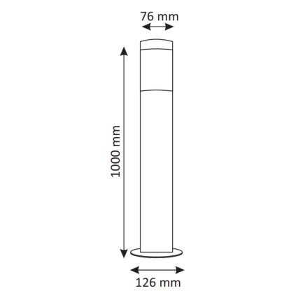Lampă LED reglabilă pentru exterior LIVIA 1xE27/6W/230V 2700-6500K Wi-Fi 100 cm IP44 argintie