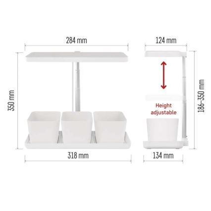 Lampă LED reglabilă de interior pentru cultivarea plantelor GROW, 7W/5V