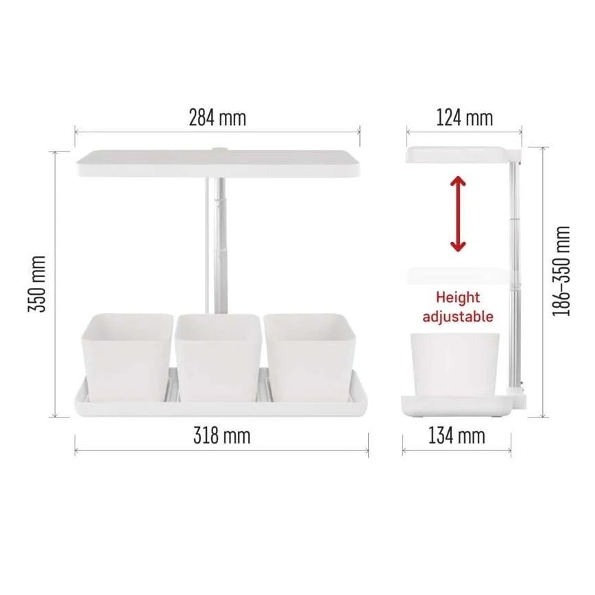 Lampă LED reglabilă de interior pentru cultivarea plantelor GROW, 7W/5V