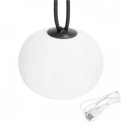 Lampă LED de exterior reîncărcabilă și reglabilă VENEZIA LED/1,5W/5V 2500K IP54 2600 mAh neagră