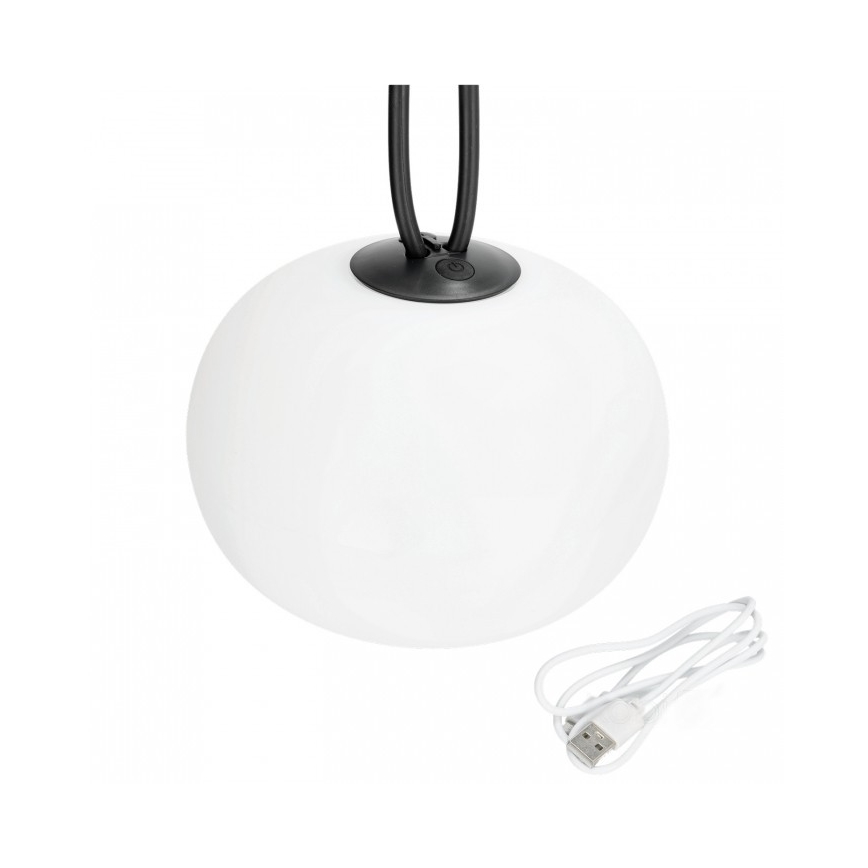 Lampă LED de exterior reîncărcabilă și reglabilă VENEZIA LED/1,5W/5V 2500K IP54 2600 mAh neagră