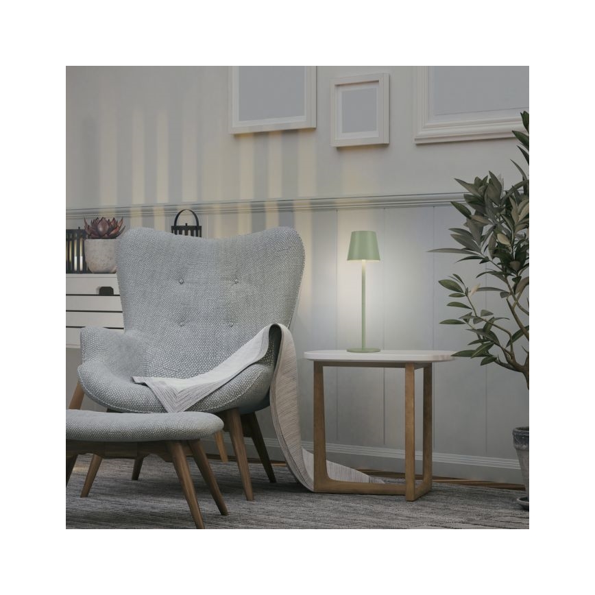 Lampă LED dimabilă reîncărcabilă de masă de exterior Leuchten Direkt 19250-43 EURIA LED/3W/5V IP54 verde