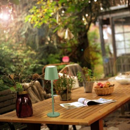 Lampă LED dimabilă reîncărcabilă de masă de exterior Leuchten Direkt 19250-43 EURIA LED/3W/5V IP54 verde