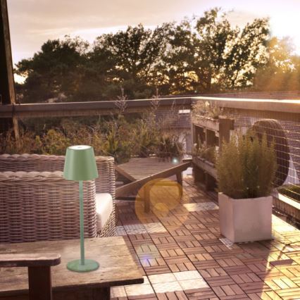 Lampă LED dimabilă reîncărcabilă de masă de exterior Leuchten Direkt 19250-43 EURIA LED/3W/5V IP54 verde