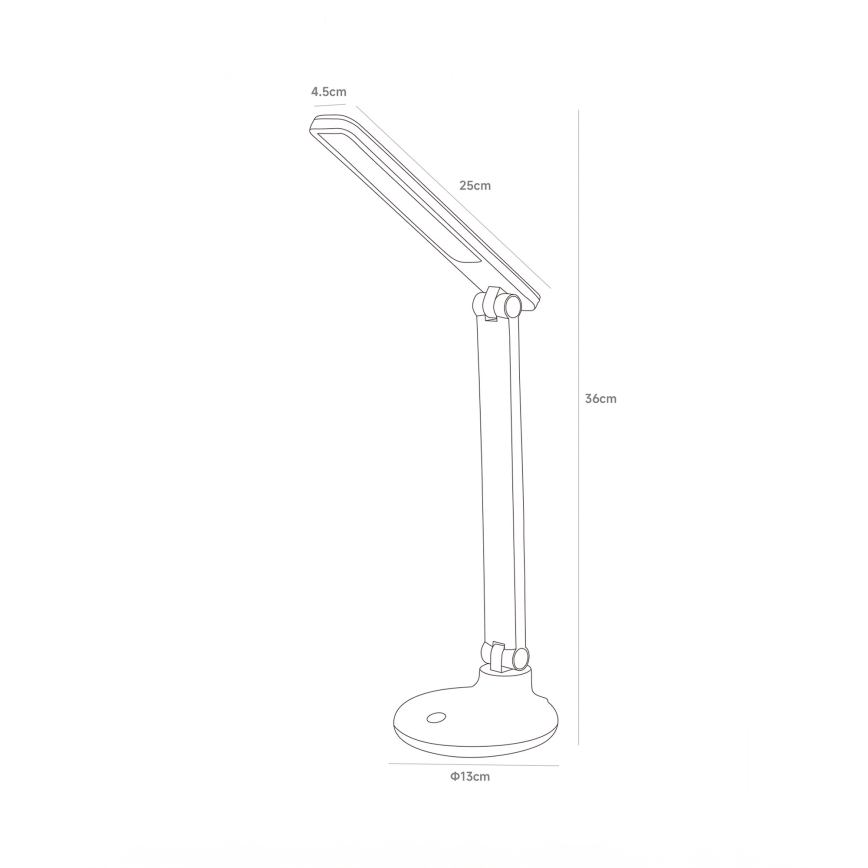 Lampă LED reîncărcabilă de masă Zuma Line LED/6W/1200 mAh 3000/4500/6000K CRI 90 alb