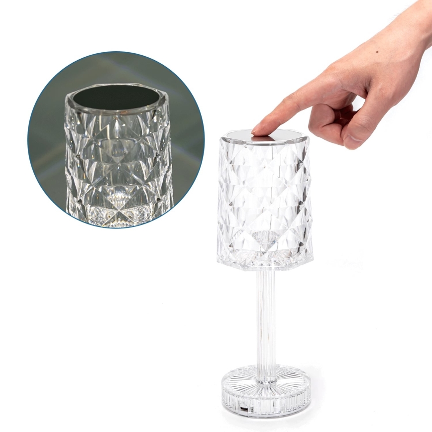 Lampă LED reîncărcabilă dimabilă de masă Aigostar LED/1W/5V 2700/4000/6500K 1800mAh 26 cm