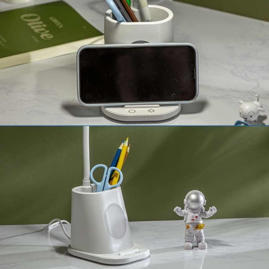 Lampă LED reîncărcabilă dimabilă de masă Aigostar LED/2,8W/5V 1800mAh 3000/5000K alb