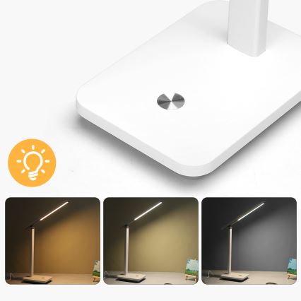 Lampă LED reîncărcabilă dimabilă de masă Aigostar LED/5W/5V 3000-6500K alb/negru