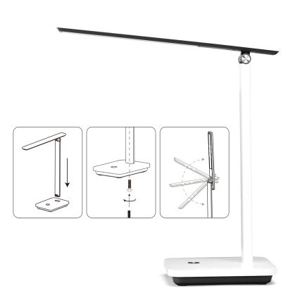 Lampă LED reîncărcabilă dimabilă de masă Aigostar LED/5W/5V 3000-6500K alb/negru