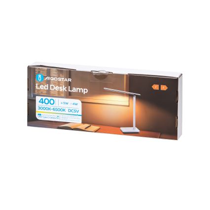Lampă LED reîncărcabilă dimabilă de masă Aigostar LED/5W/5V 3000-6500K alb/negru