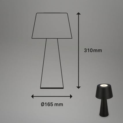 Lampă LED reîncărcabilă dimabilă de masă de exterior Brilo LED/3,5W/5V IP44 bej