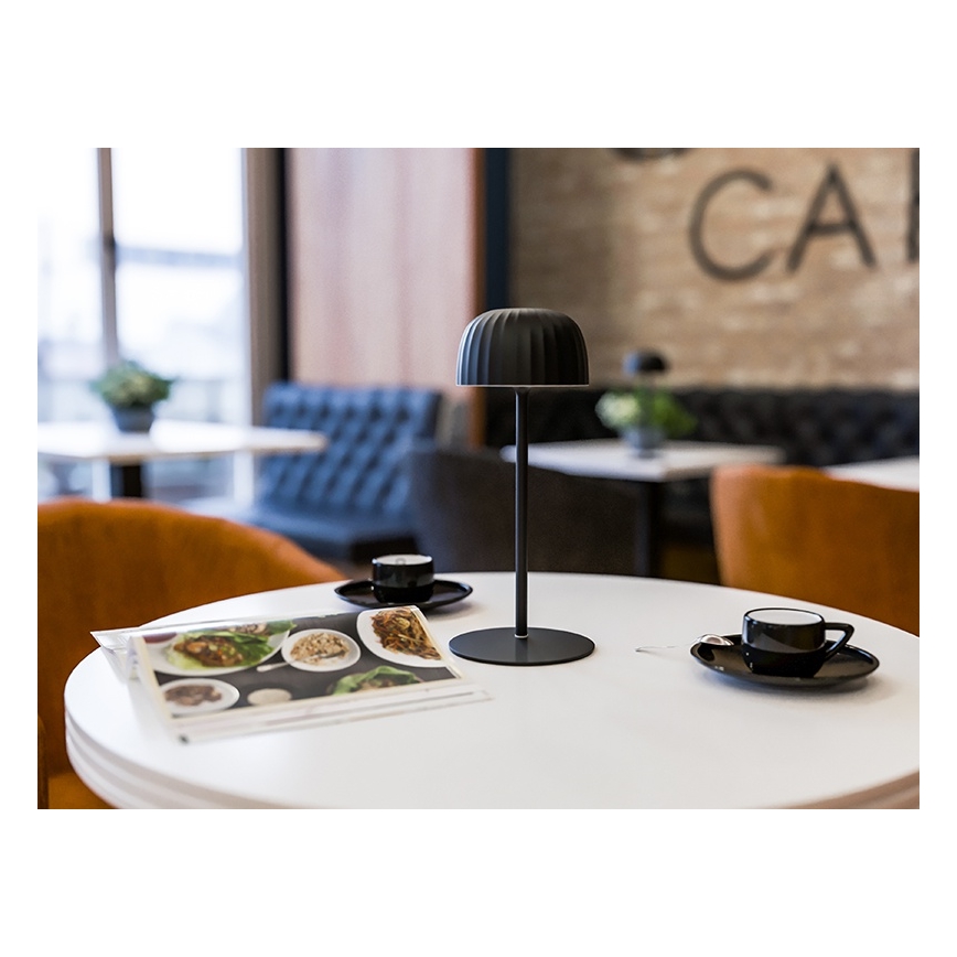 Lampă LED reîncărcabilă dimabilă de masă de exterior VIVIEN LED/3W/5V 2700K 1600 mAh IP54 negru