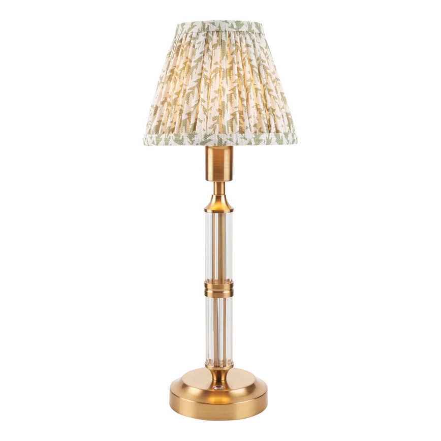 Lampă LED reîncărcabilă dimabilă de masă Endon 114838 MORTON LED/1,5W/5V 3600 mAh alamă/verde