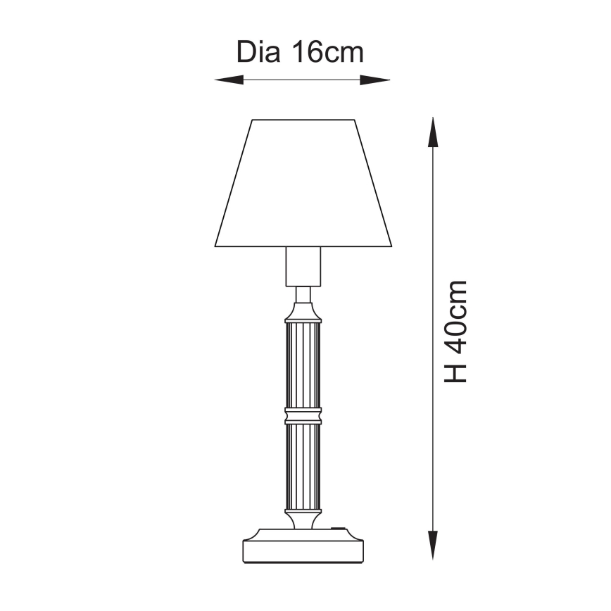 Lampă LED reîncărcabilă dimabilă de masă Endon 114838 MORTON LED/1,5W/5V 3600 mAh alamă/verde