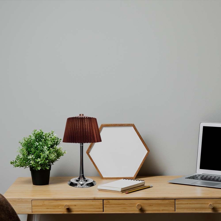 Lampă LED tactilă reîncărcabilă dimabilă de masă LED/1,5W/5V 3000/4000/6000K 1800 mAh maro