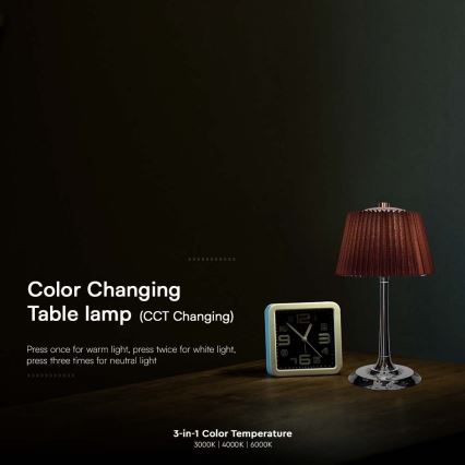 Lampă LED tactilă reîncărcabilă dimabilă de masă LED/1,5W/5V 3000/4000/6000K 1800 mAh maro