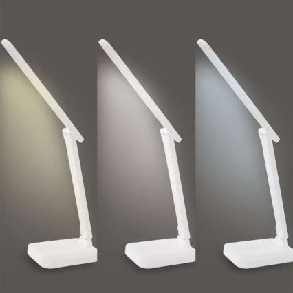 Lampă LED reîncărcabilă dimabilă de masă LED/5W/3,7V 3000K/4000K/6500K 800mAh alb