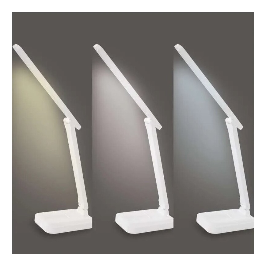 Lampă LED reîncărcabilă dimabilă de masă LED/5W/3,7V 3000K/4000K/6500K 800mAh alb