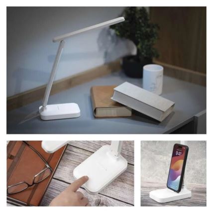 Lampă LED reîncărcabilă dimabilă de masă LED/5W/3,7V 3000K/4000K/6500K 800mAh alb