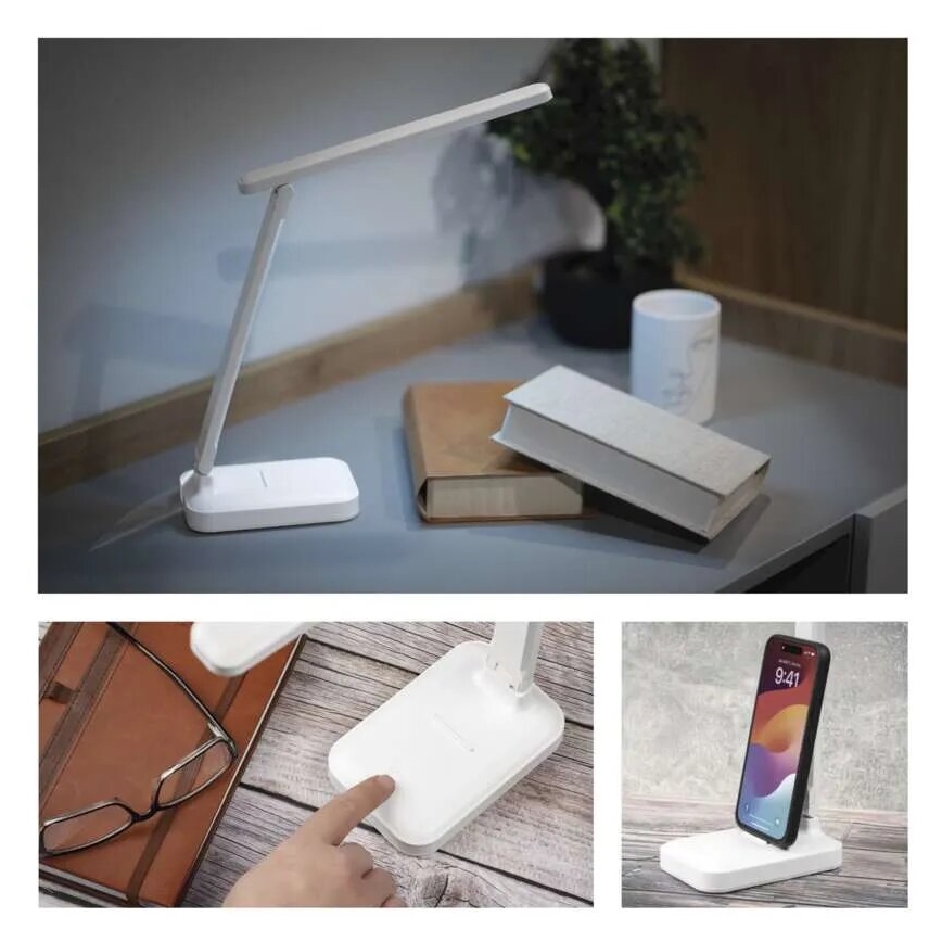 Lampă LED reîncărcabilă dimabilă de masă LED/5W/3,7V 3000K/4000K/6500K 800mAh alb