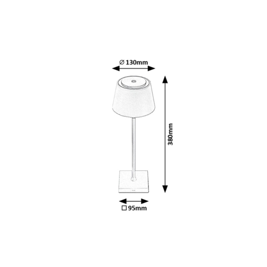 Lampă LED reîncărcabilă dimabilă de masă Rabalux LED/4W/3,7V 1800 mAh 3000-5000K IP44 negru